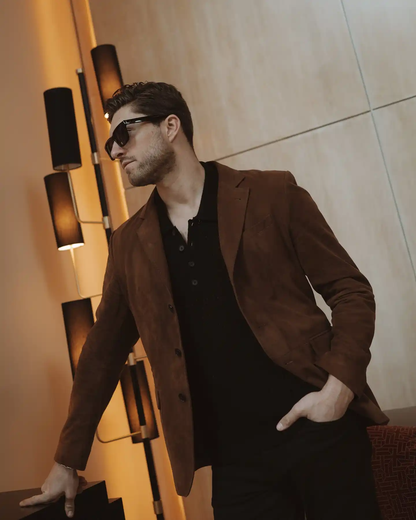 6. The Brown Suede Blazer
