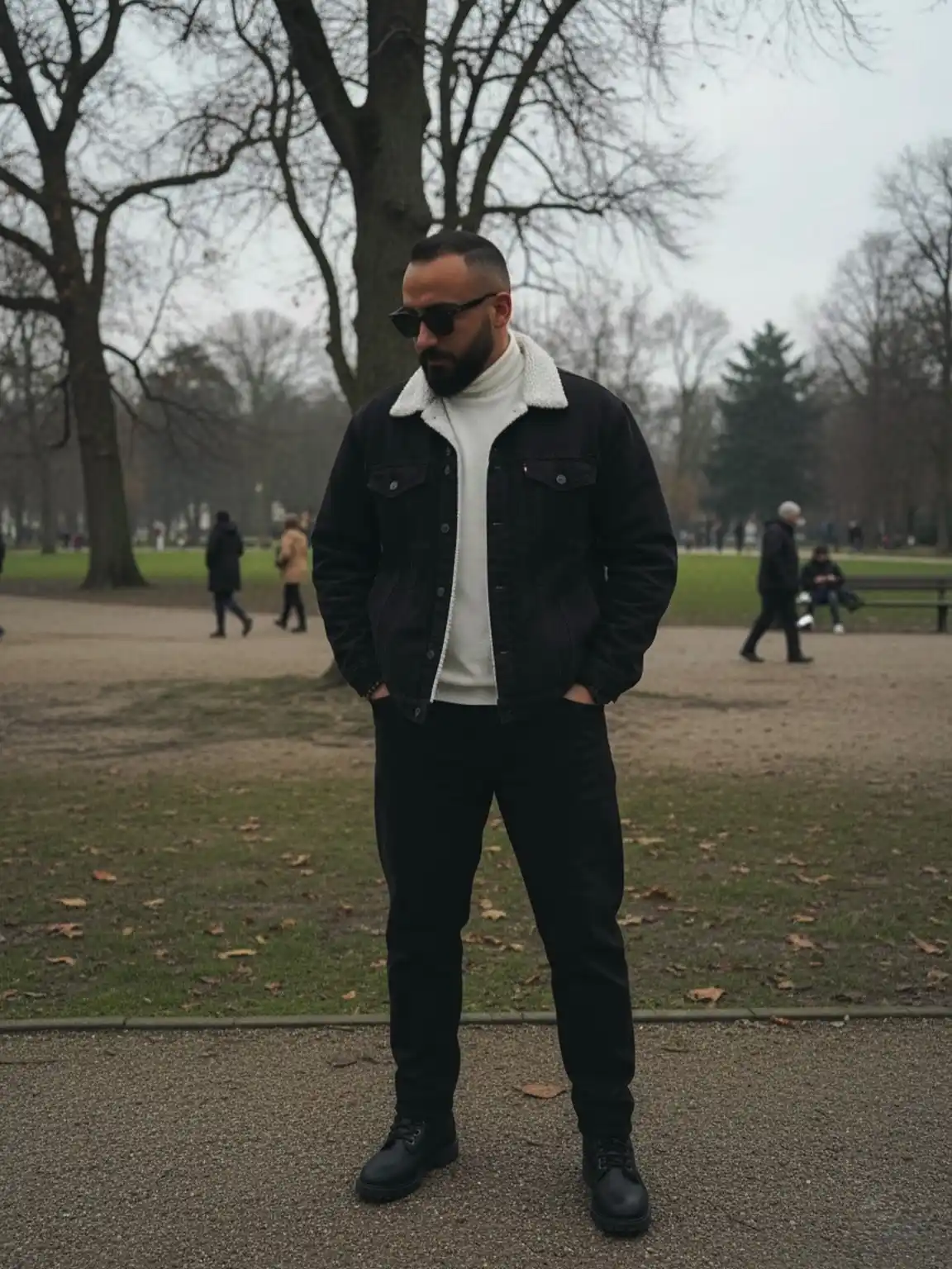 12 Capsule Wardrobe Ideas for Men (Fall, Winter, Spring, Summer) 7 6. Shearling Collar Denim Jacket