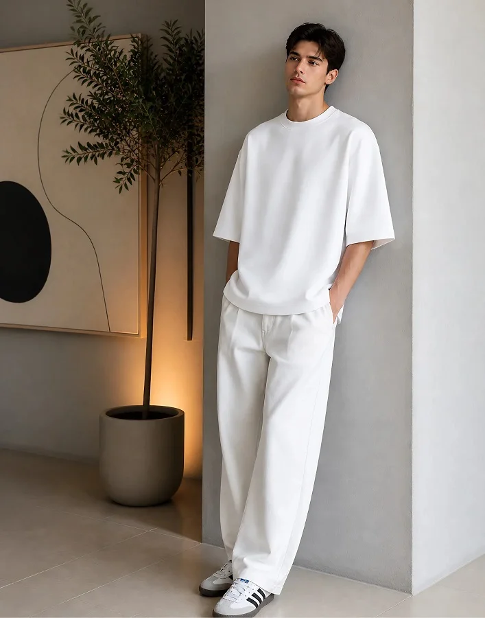 All White Oversized Separates That Prove Tall Guys Can Wear Loose Too