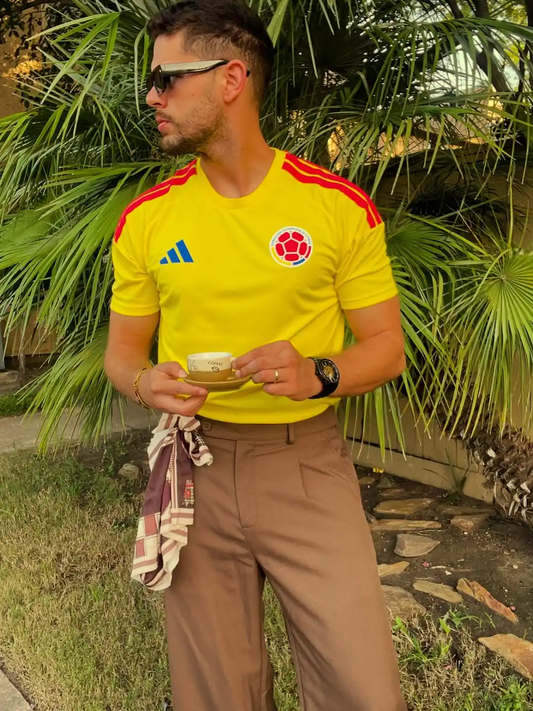 8. Soccer Jersey Tucked Into Tailored Trousers