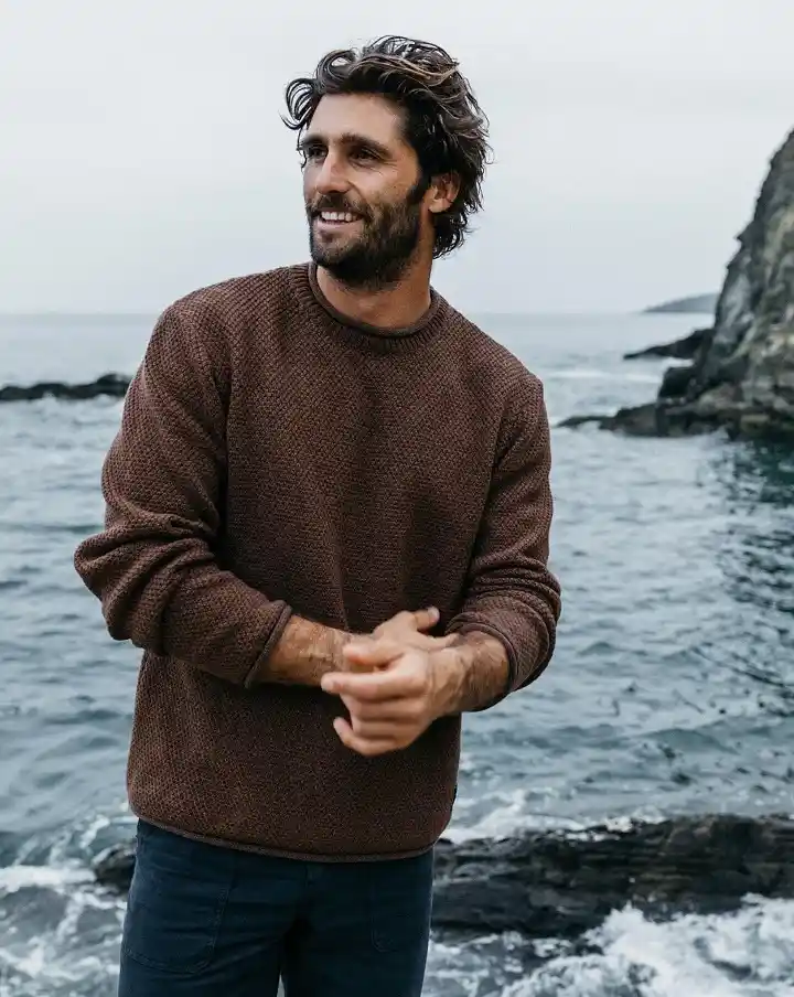 A Textured Knit Sweater for Cold Cabins