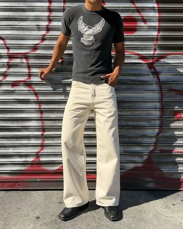 15 Jeans That Fit Tall Men (No Hemming Needed) 12 11. Off White Wide Leg Jeans
