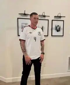 8. Untucked White Kit With Slim Black Jeans