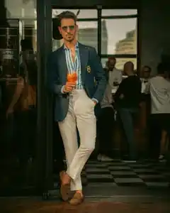 8. The Striped Jersey and Tailored Blazer