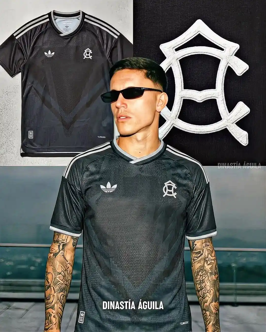 12. Black Dinastía Águila Adidas Climacool Jersey With Black Slim Sunglasses