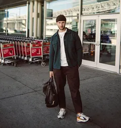 11 Airport Outfit Men Tall Guys Swear By 6 5. The Earth Tones and Shacket Pairing