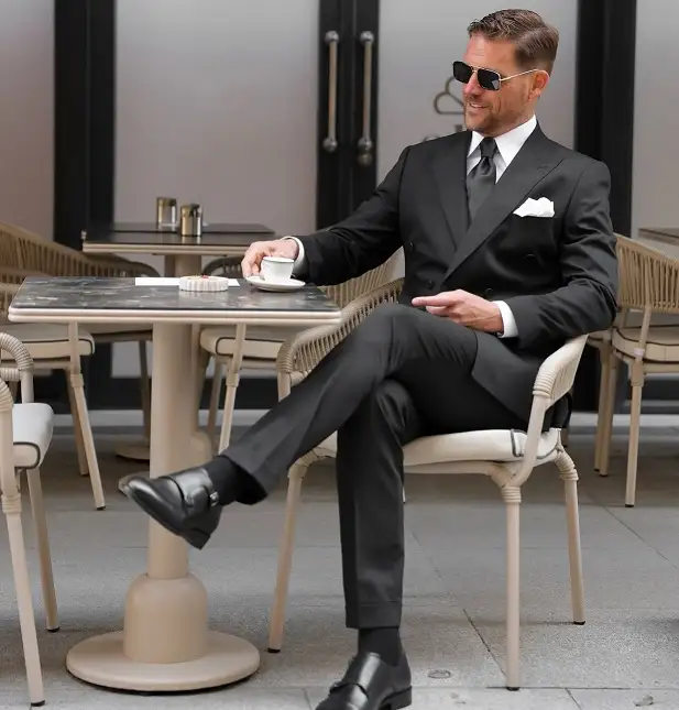 21 Classy Outfits for Men That Look Far More Expensive 4 All Black Double Breasted Suit
