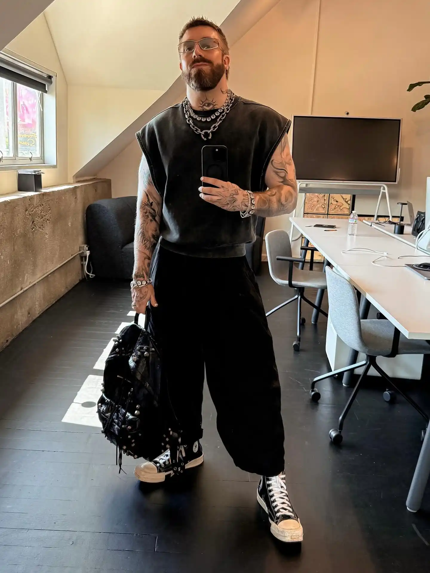 4. Monochrome Edgy Streetwear