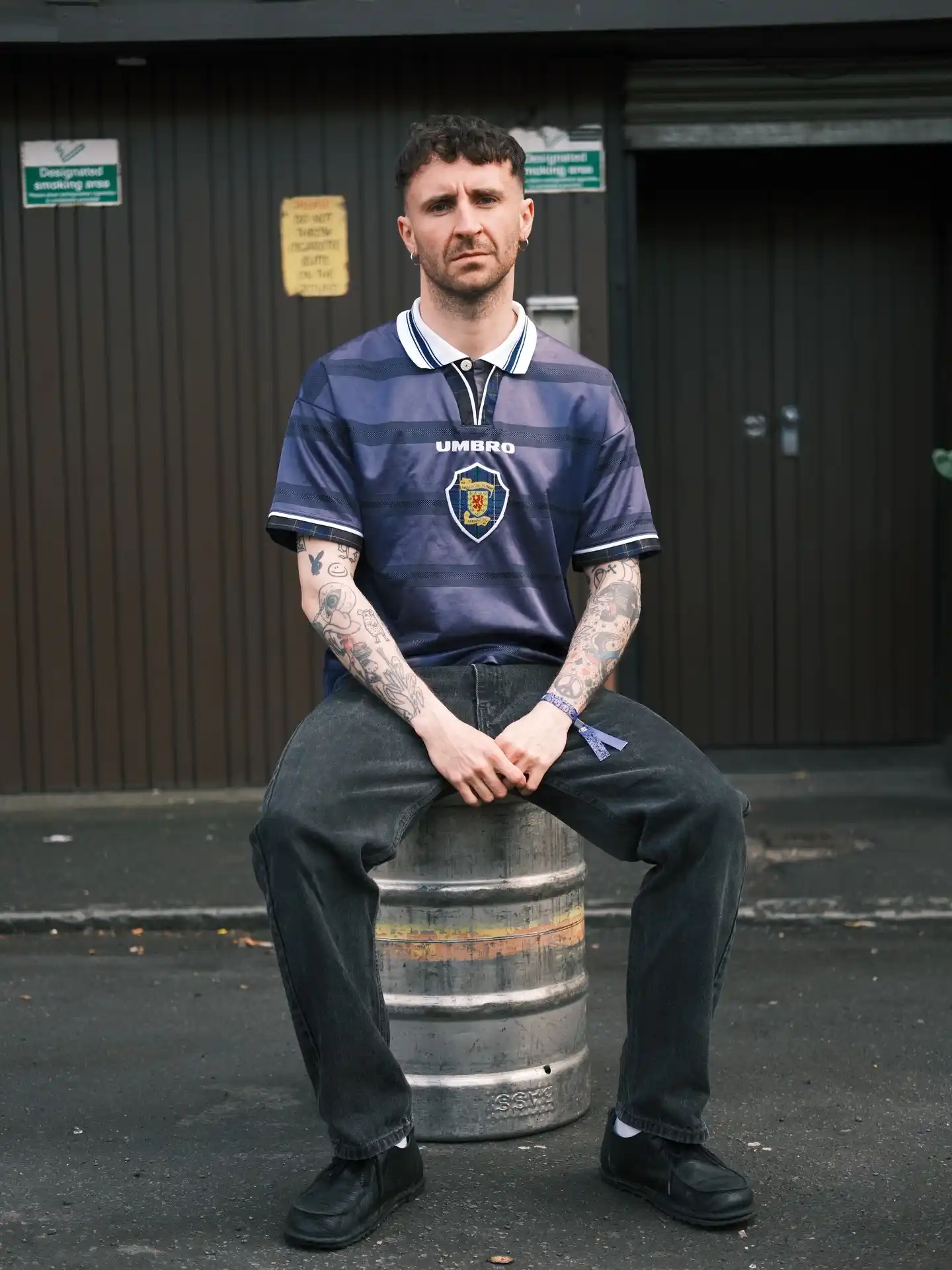 9. Dark Navy Jersey With Washed Black Denim