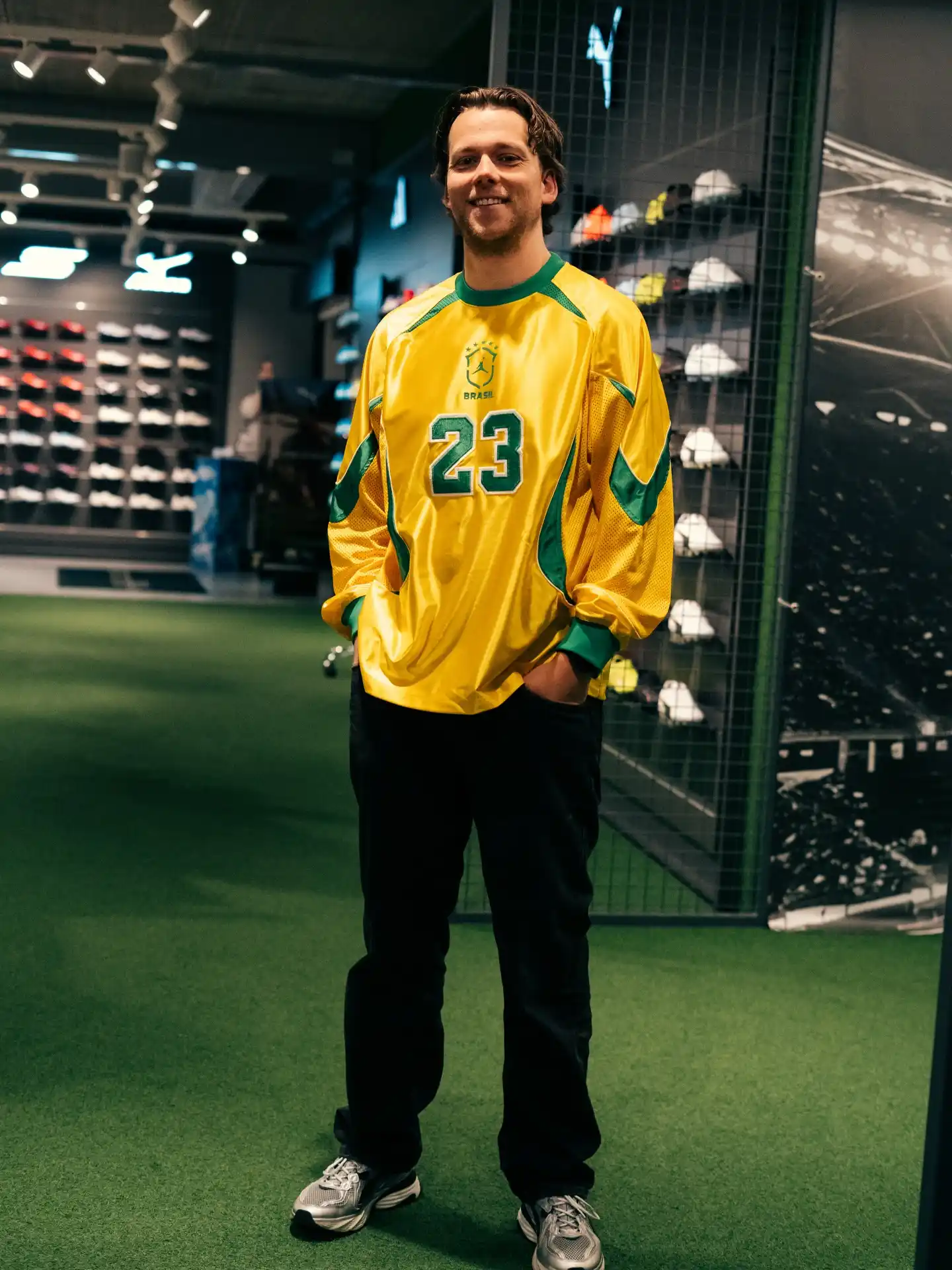 10. Long Sleeve Soccer Jersey With Black Cargo Pants