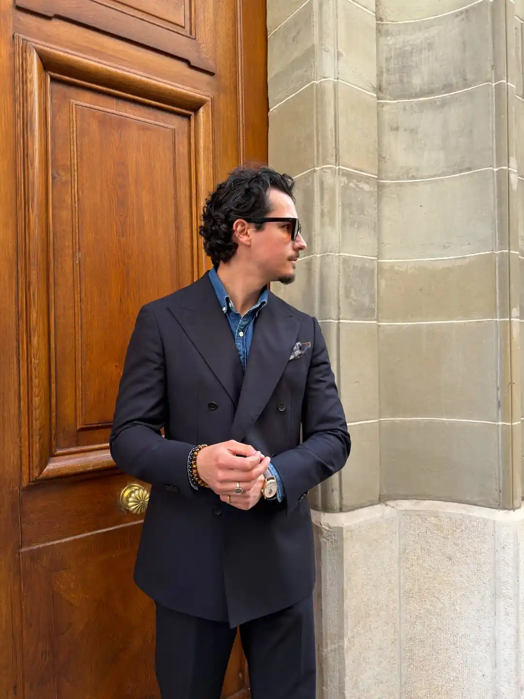 9. Double Breasted Indigo Suit