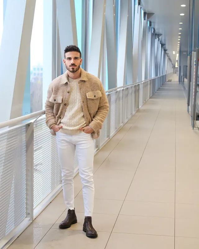 11 Outfits for Men Over 6 Feet (Tall & Stylish) 11 Monochrome Base with Neutral Layers