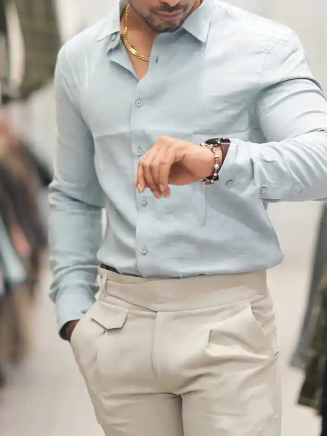17 Shirt Styles for Tall Men That Actually Fit 11 10. Textured Mint Button Down