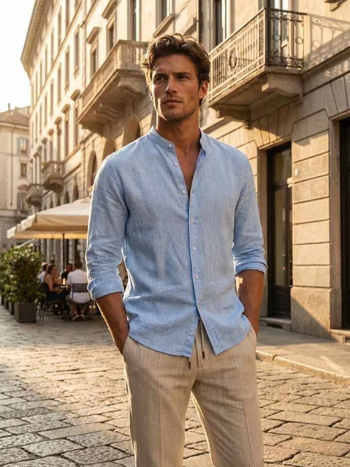 No Collar, No Problem: Why a Band-Collar Shirt Feels Instantly More Relaxed