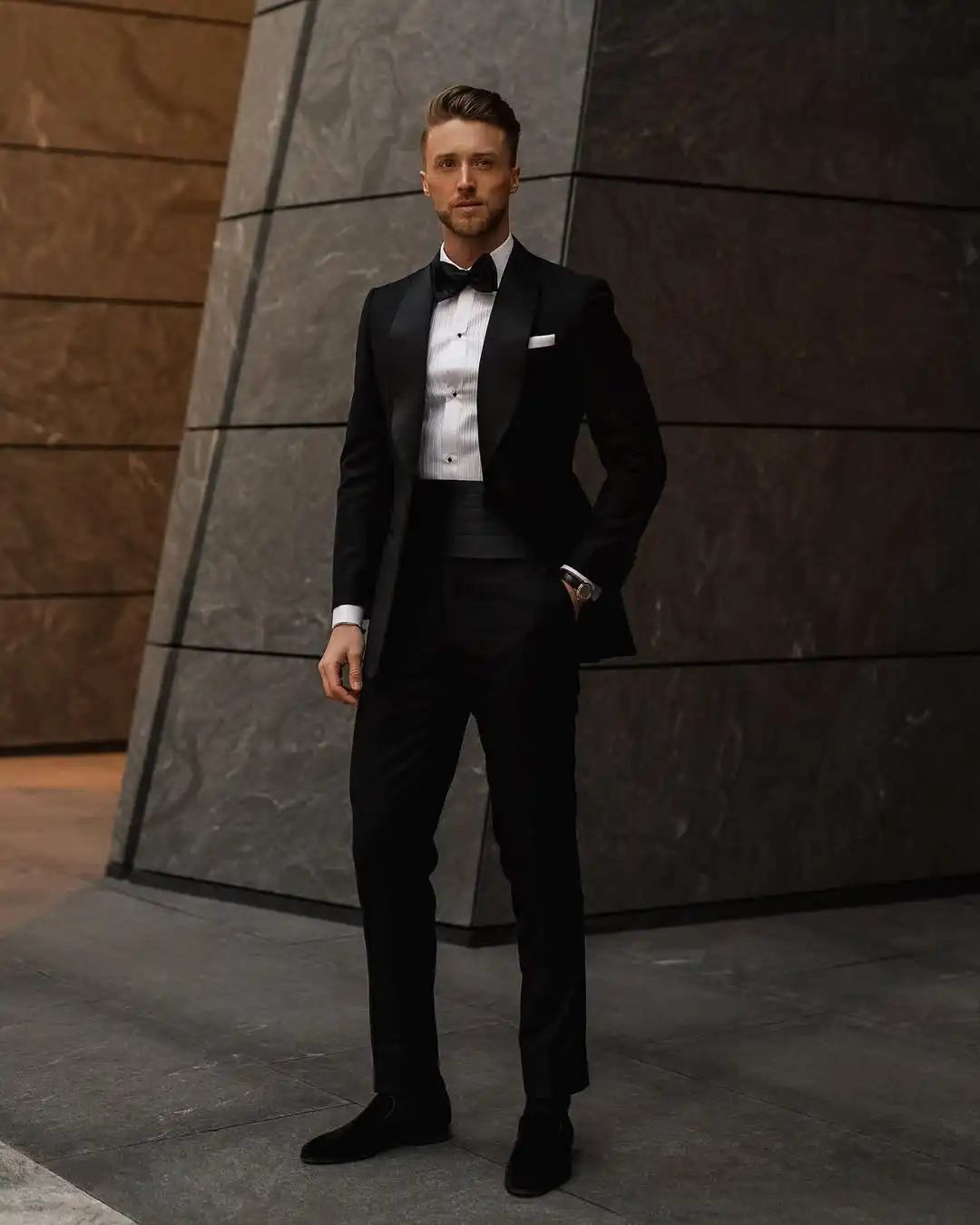 1. Black Tie with Cummerbund