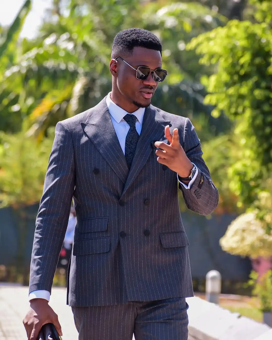 11. Grey Pinstripe Double Breasted Suit