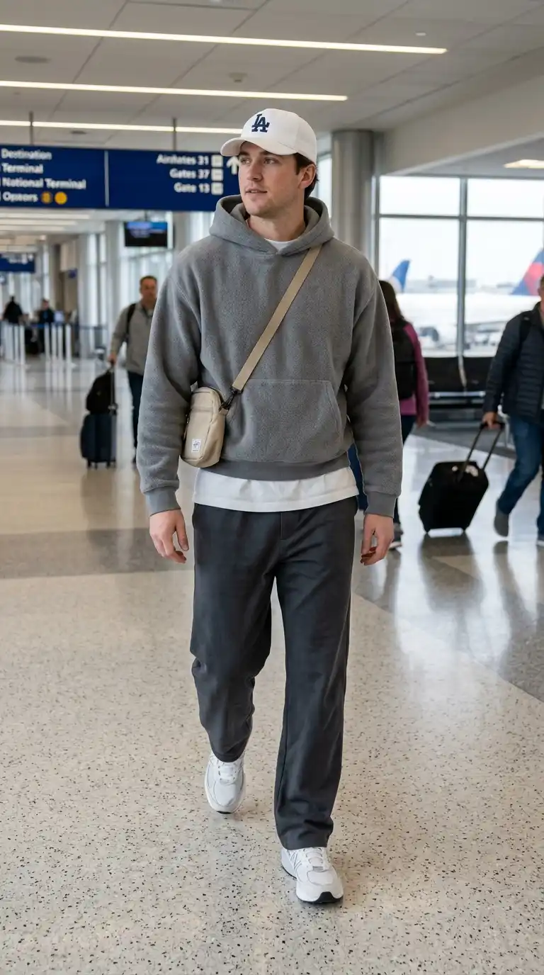Cropped Hoodie and Relaxed Trousers