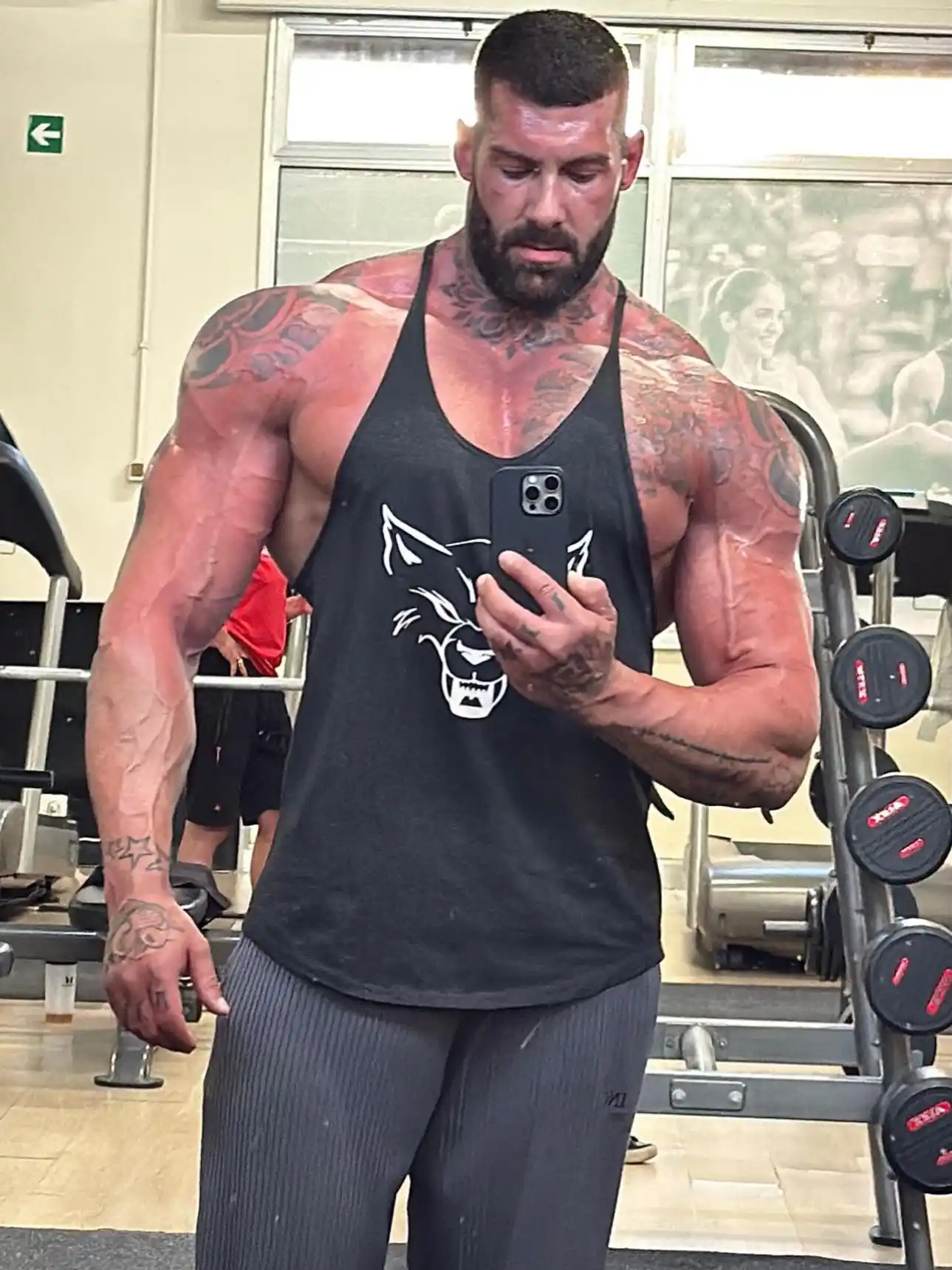 5. Deep Cut Racerback Tank with Bold Graphic Print