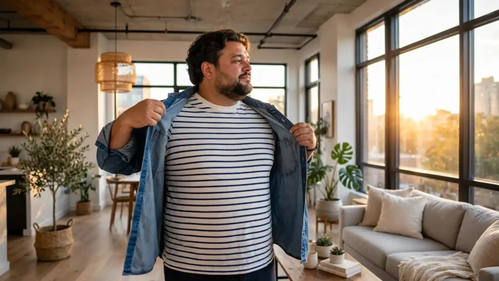 Layer with an open jacket or overshirt