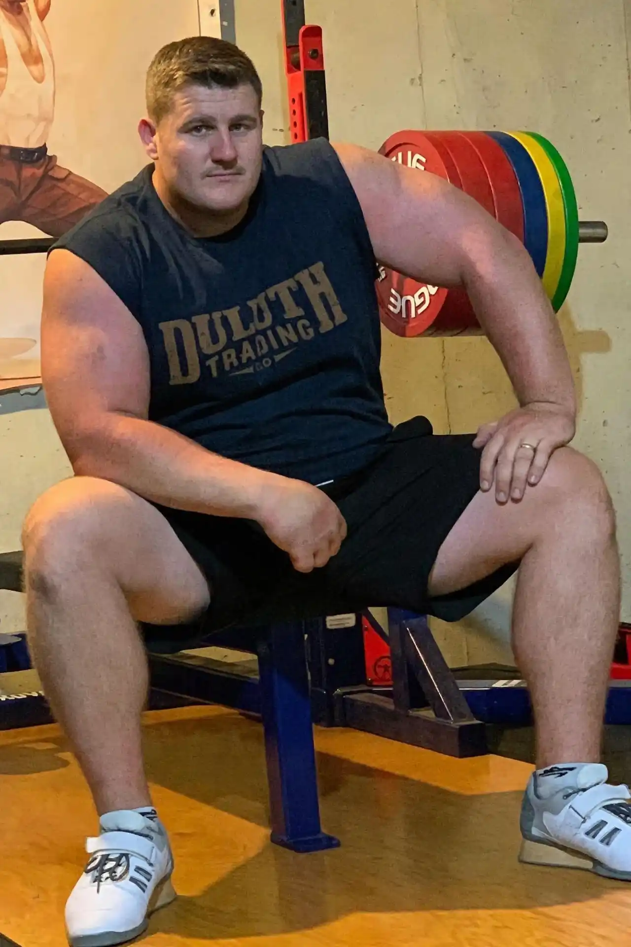 15. Sleeveless Muscle Tee with Weightlifting Shoes
