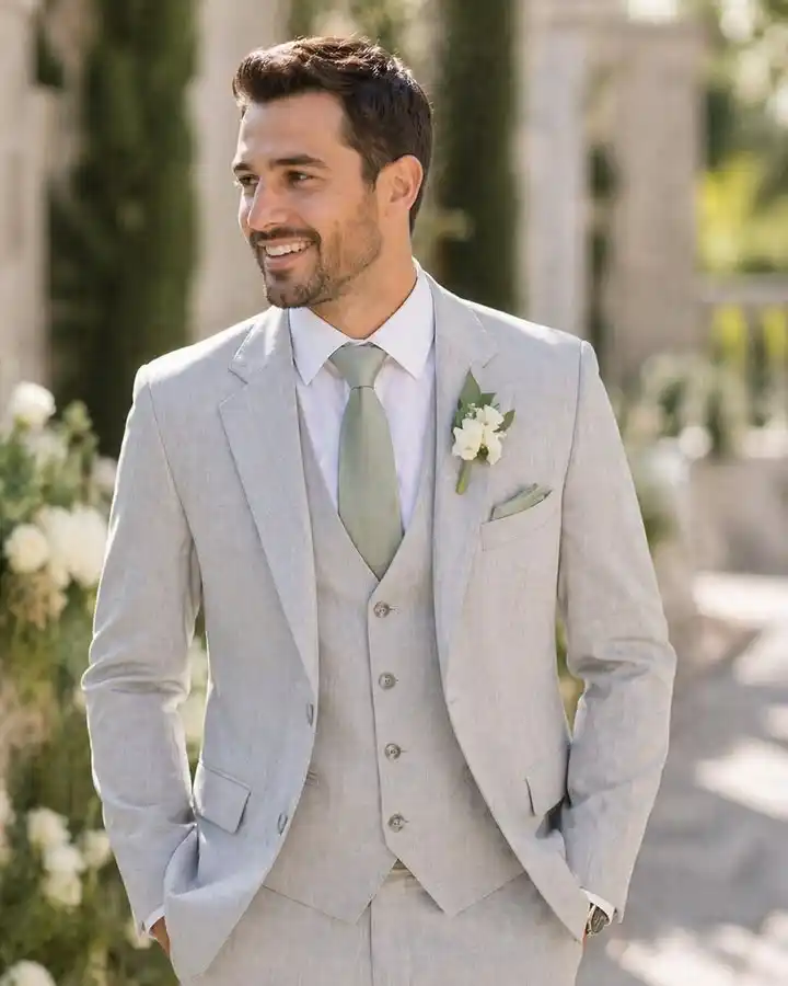 2. Light Grey Three Piece Suit