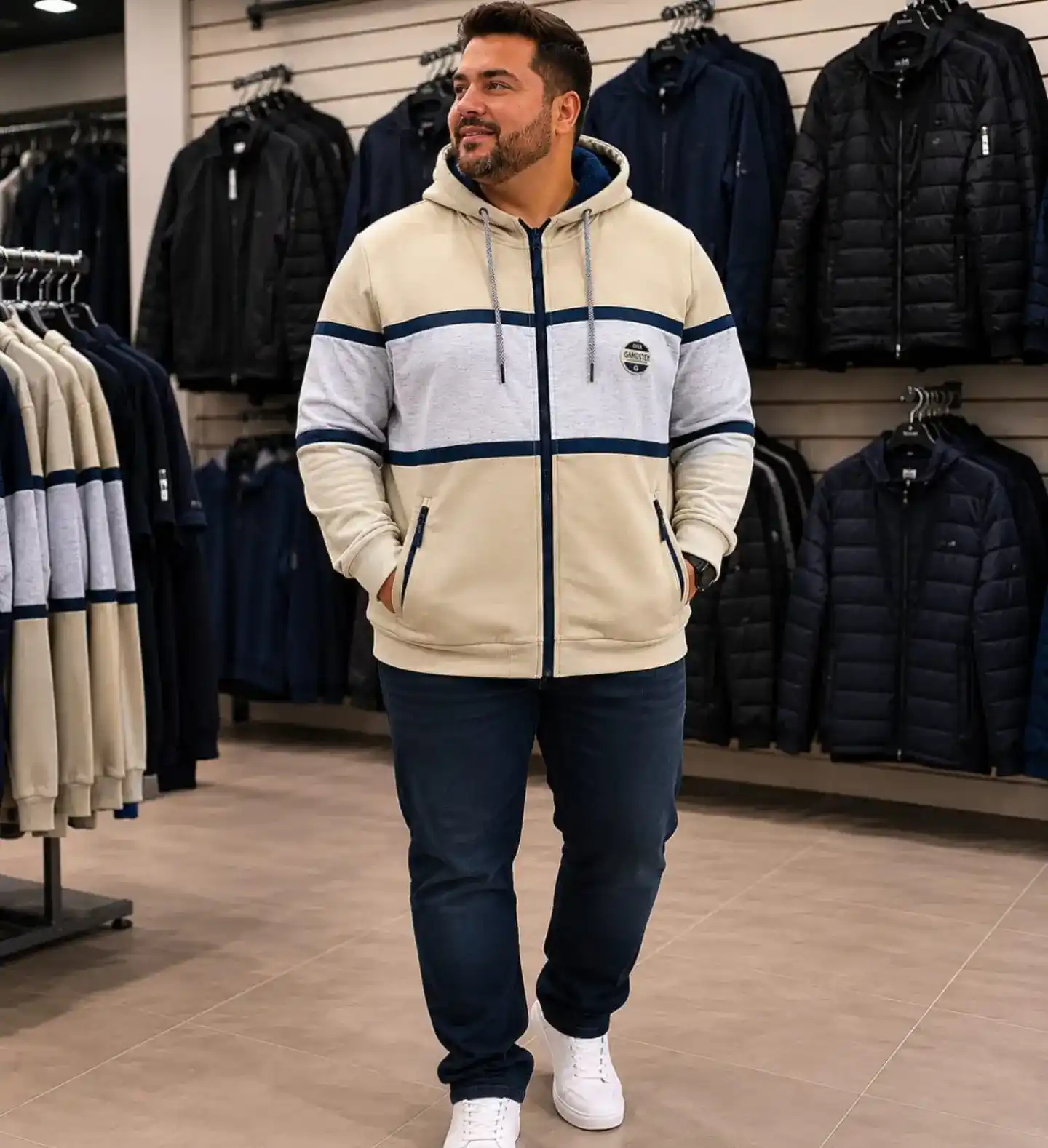 4. Colorblock Zip Hoodie Jacket