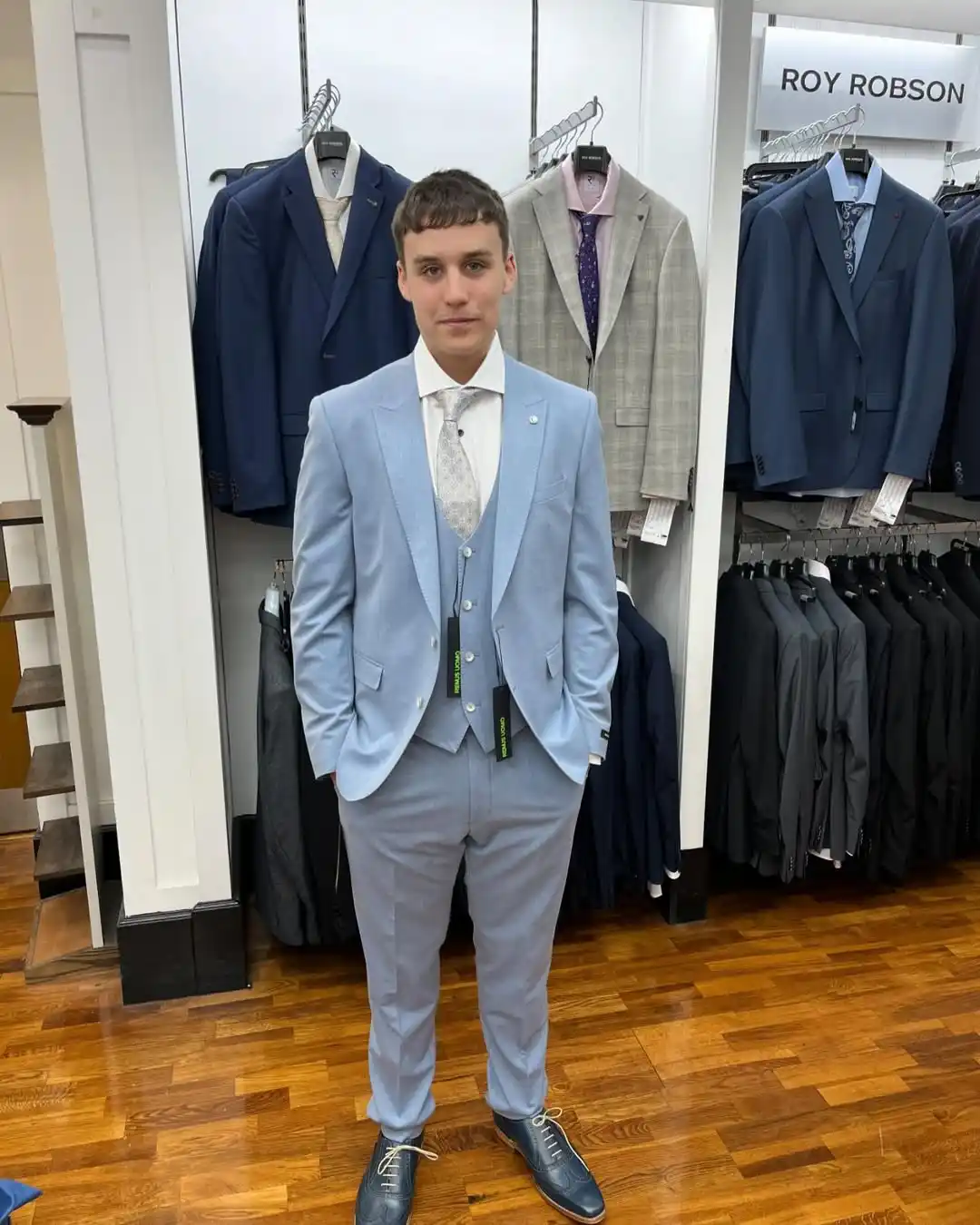 4. Powder Blue Three Piece Suit