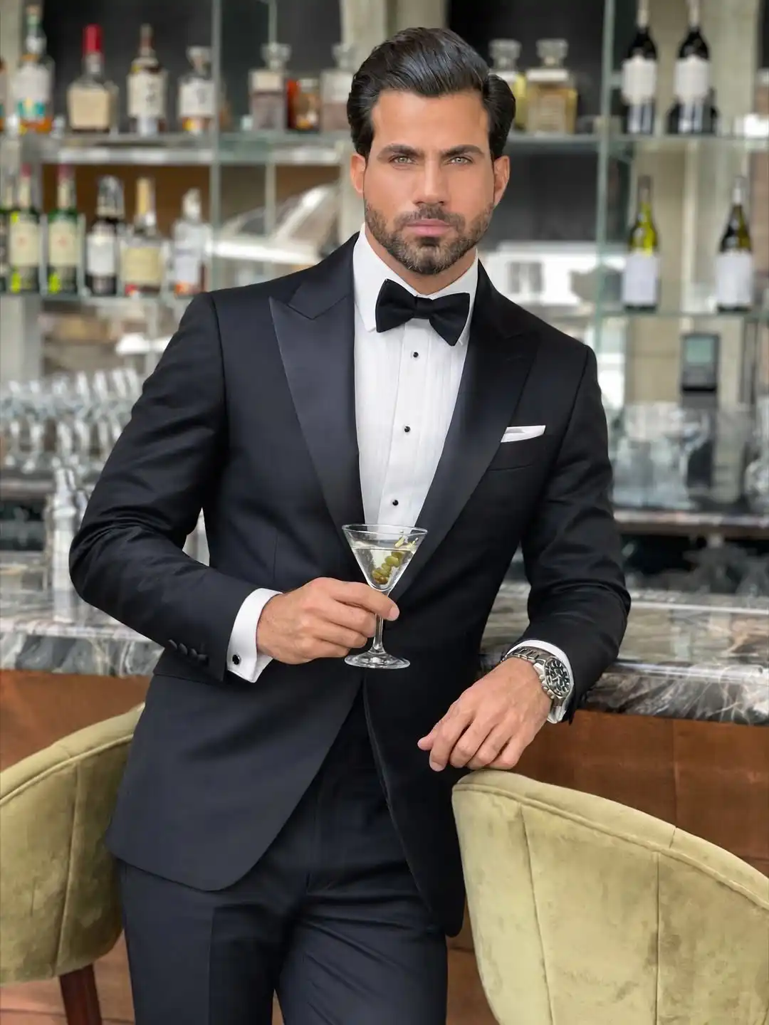 4. Textured Black Tuxedo Fabrics