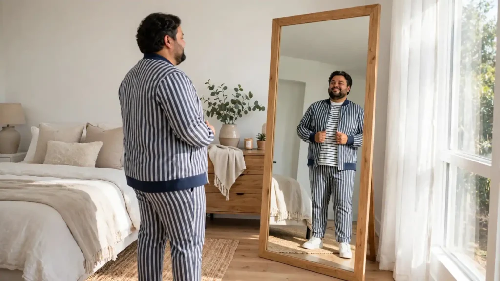 Try the full outfit in a mirror before you commit