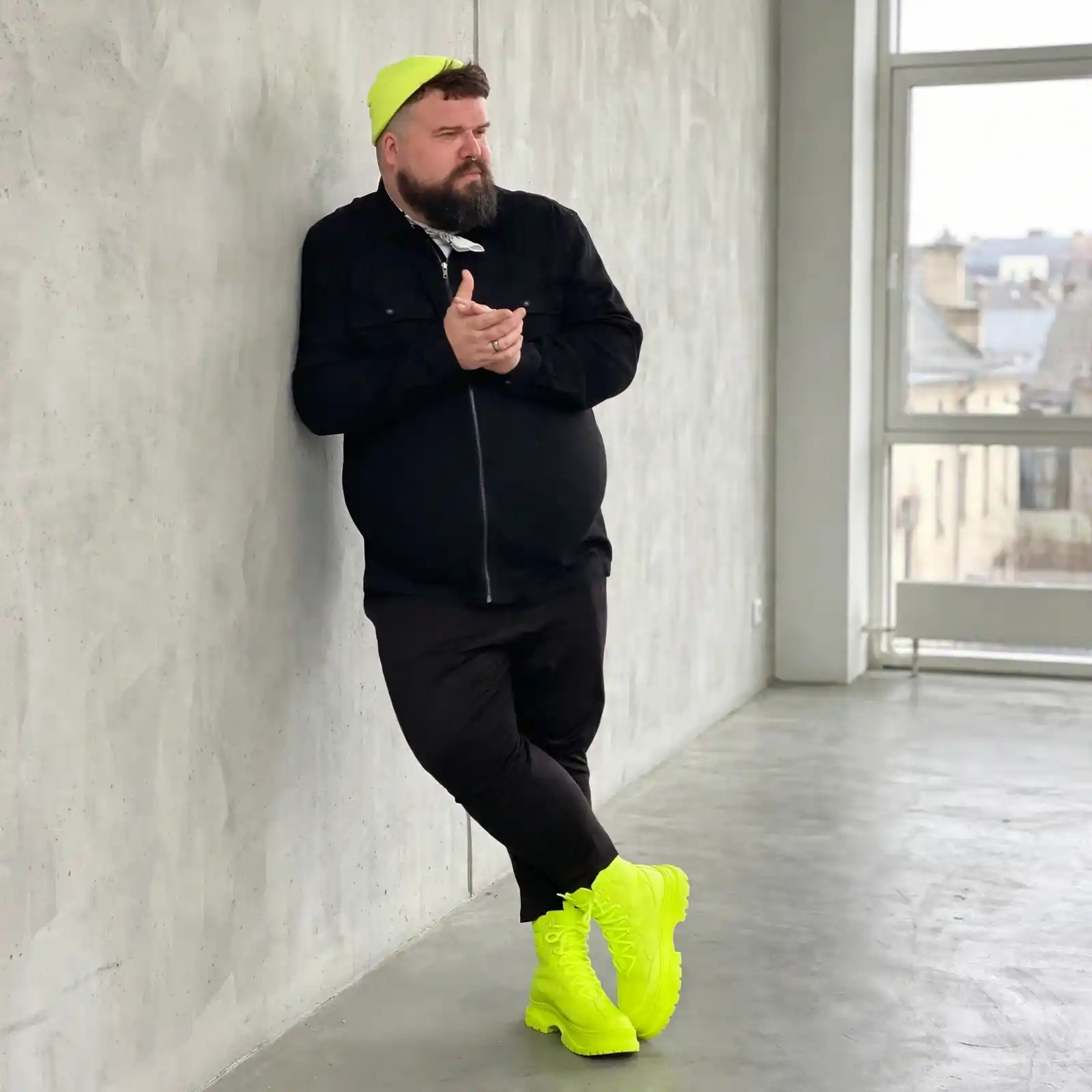 2. Neon Yellow Platform Boots