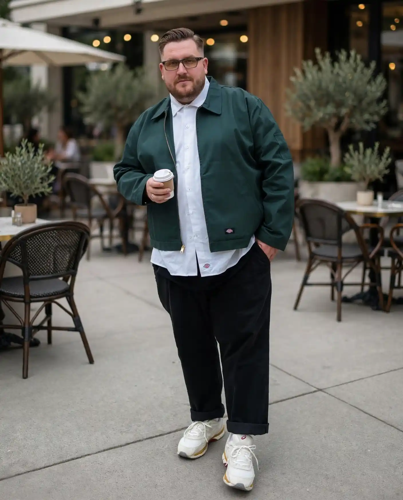 11. Green Zip Front Work Jacket
