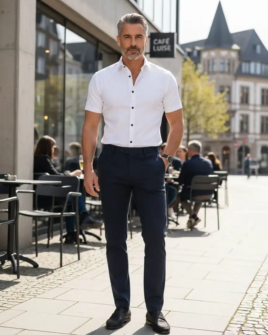 The Short Sleeve Dress Shirt That Proves Tailored Doesn't Mean Long Sleeves