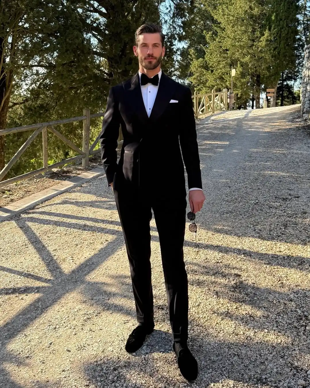 10. Double Breasted Tuxedo with Pocket Square