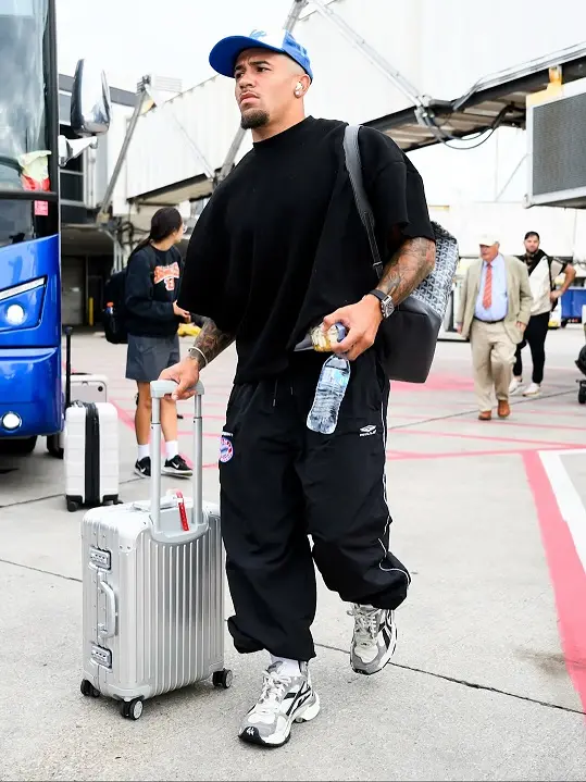 All-Black Oversized Tee and Baggy Track Pants