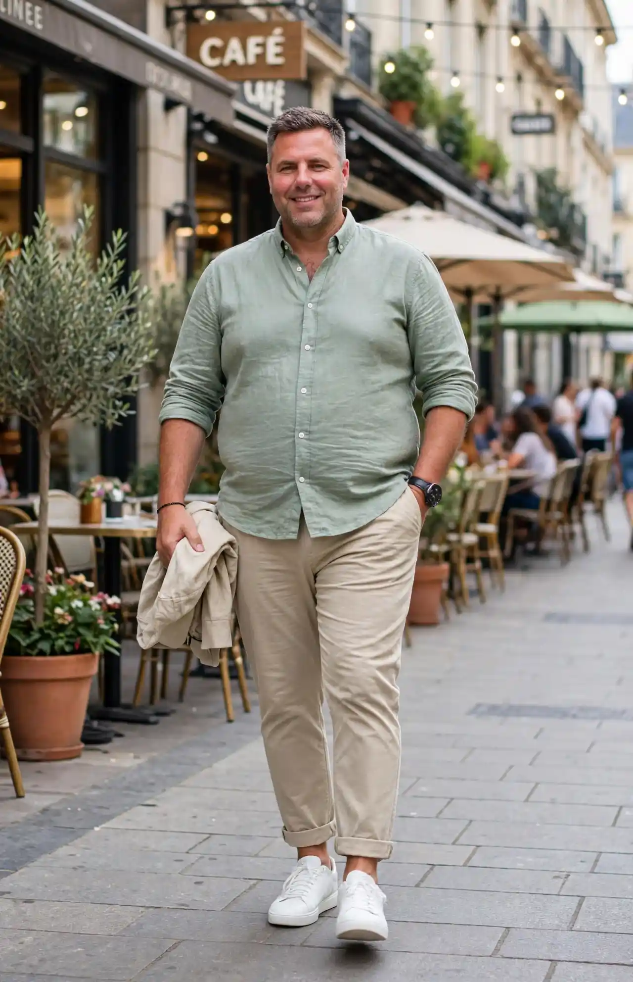 13 Best Colors for Plus Size Men to Wear That Photograph Well 14 12. Sage Green Shirt