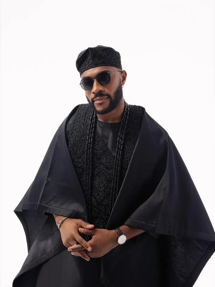 All Black Traditional Wear With Tonal Beadwork