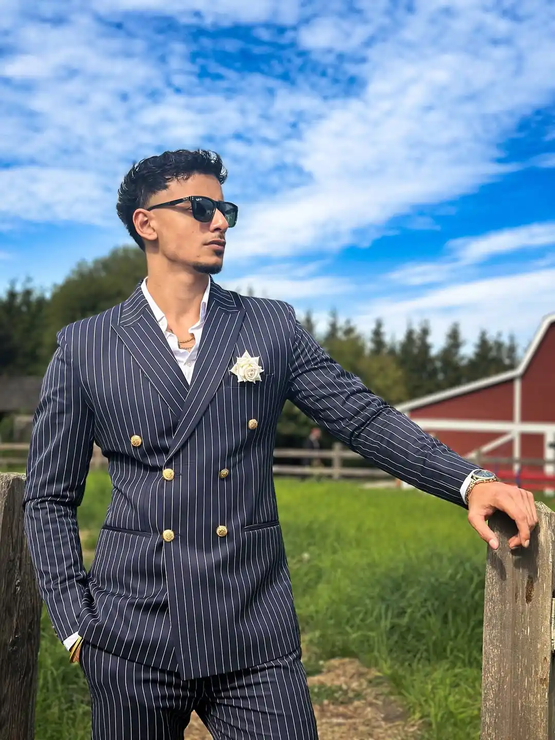 4. Pinstripe Double Breasted Suit