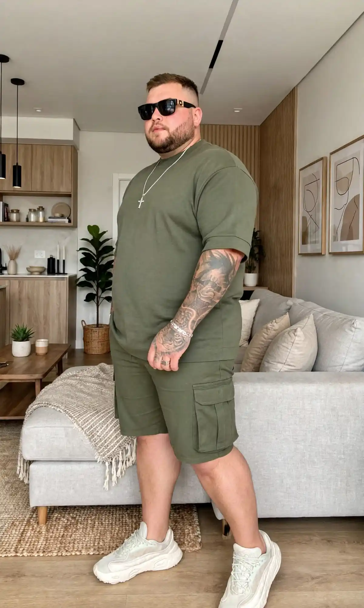 7. Olive Green Cargo Set