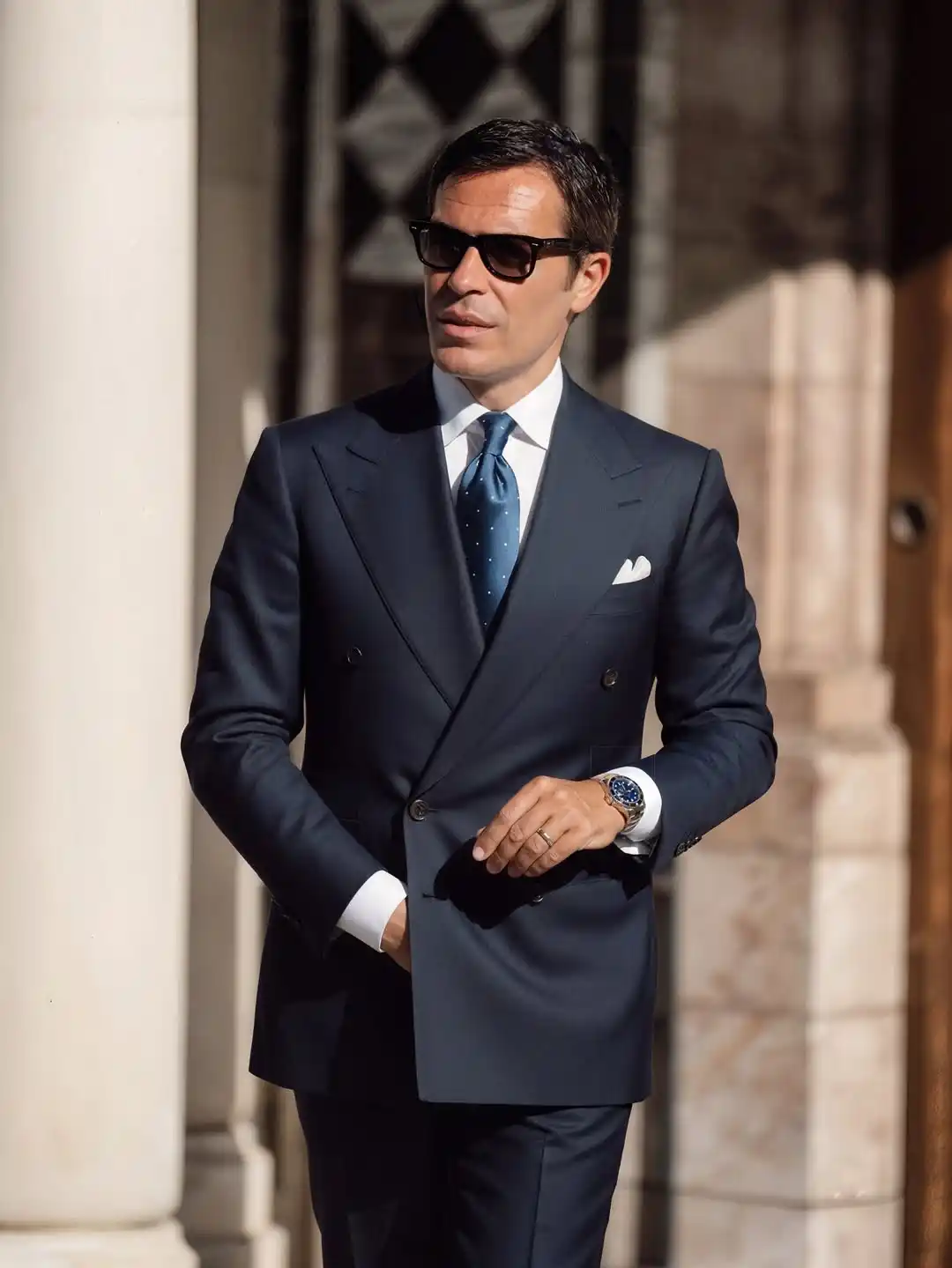 2. Navy Double Breasted Suit