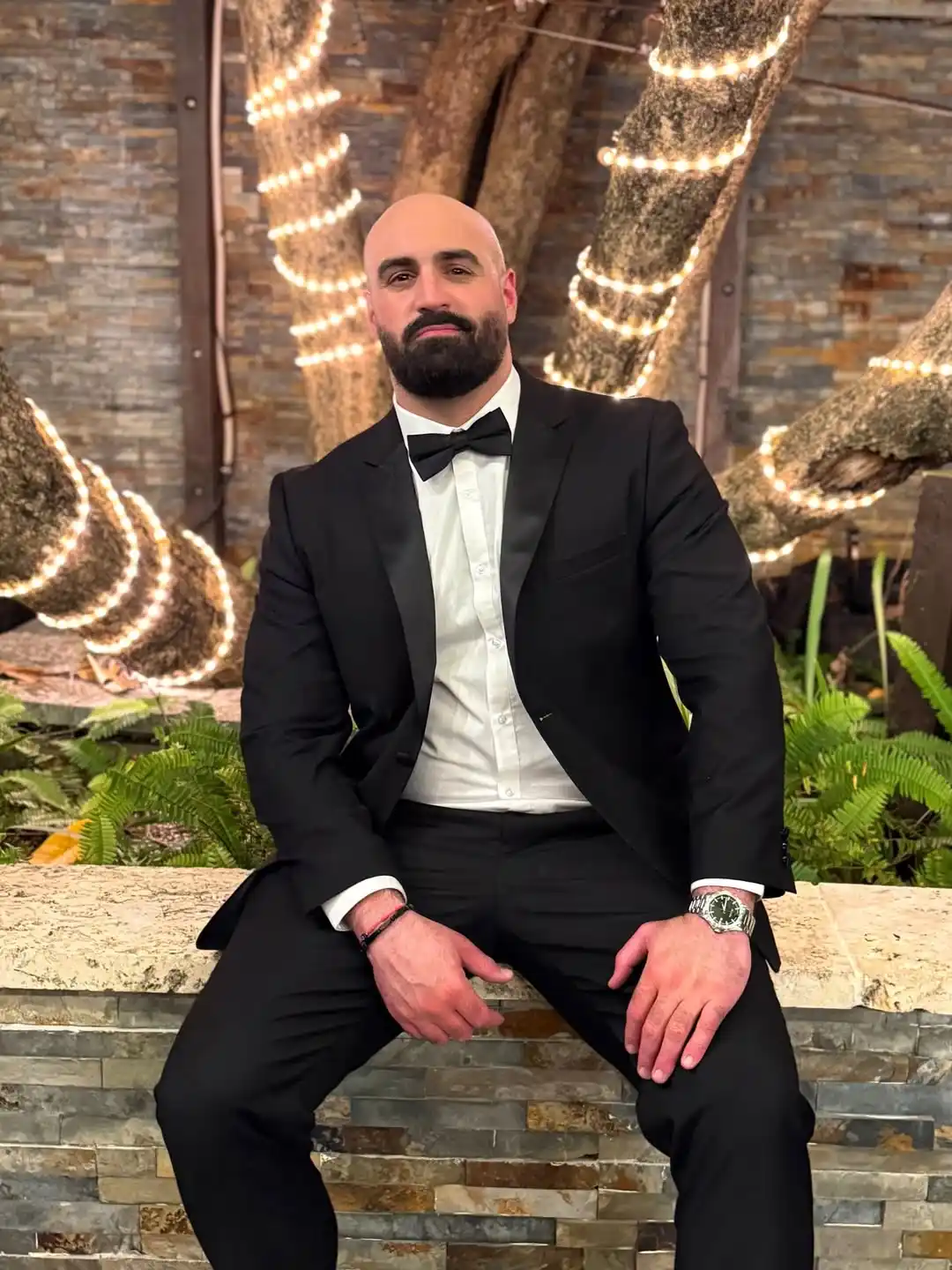 8. Black Satin Lapel Tuxedo