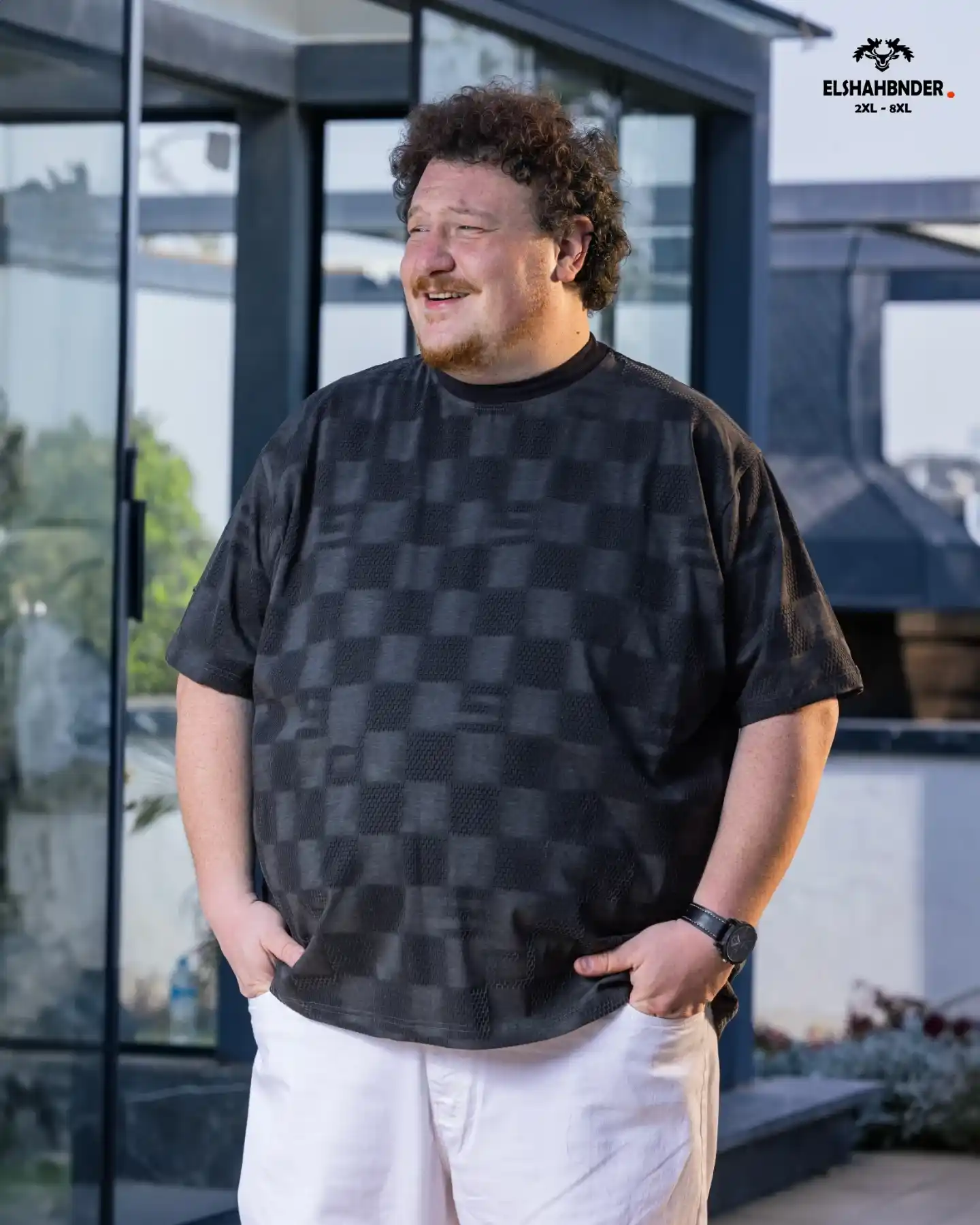 13 Best Colors for Plus Size Men to Wear That Photograph Well 6 4. Charcoal Checkered Tee