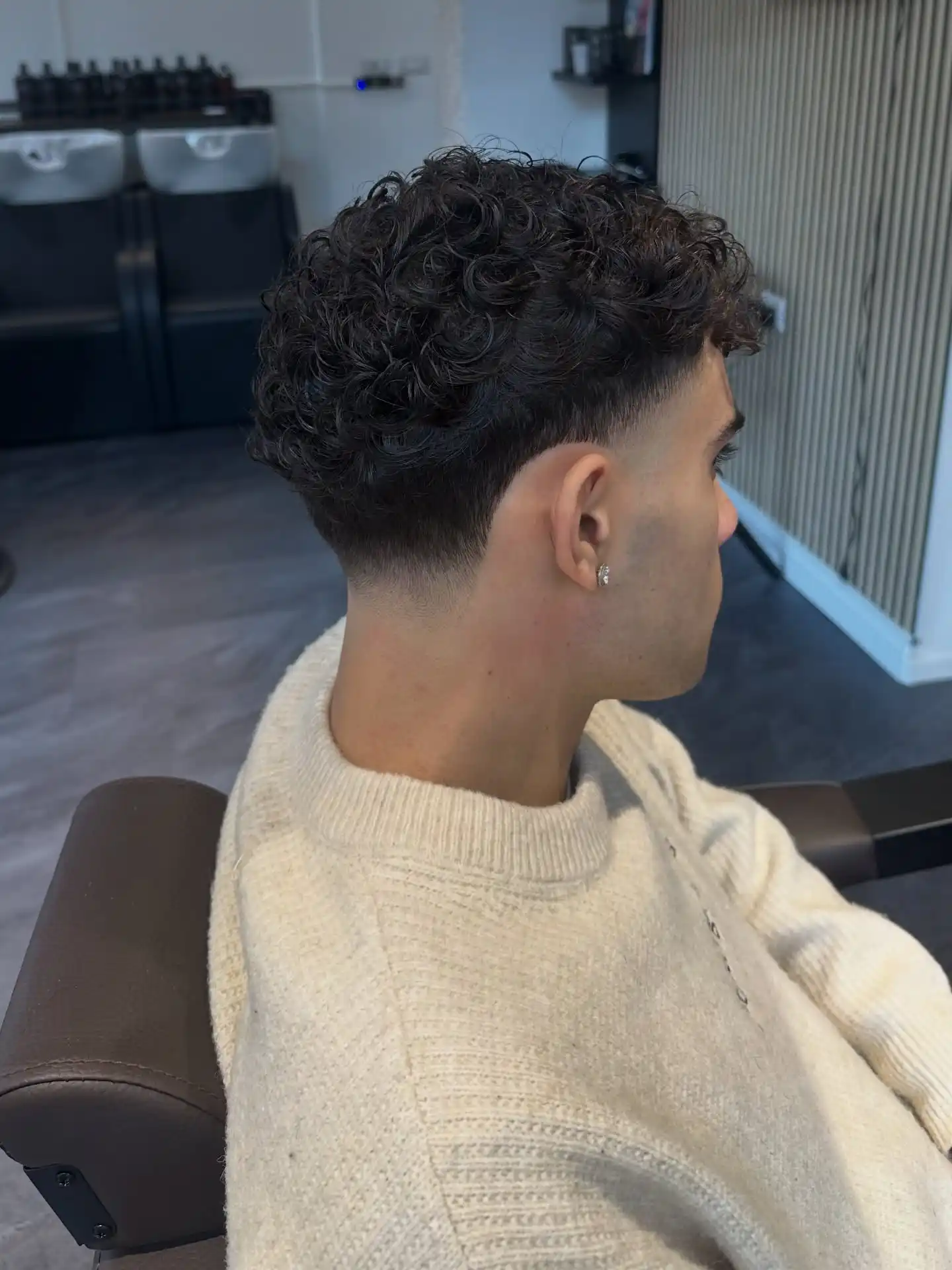 3. Tight Ringlets Up Top, Skin Clean Everywhere Else