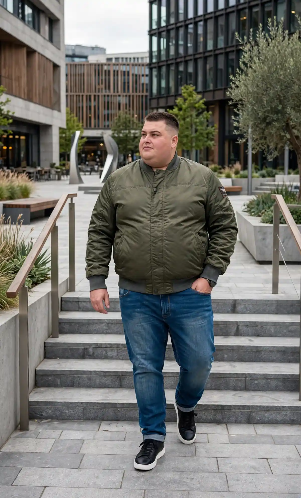 13 Best Colors for Plus Size Men to Wear That Photograph Well 13 11. Olive Bomber Jacket
