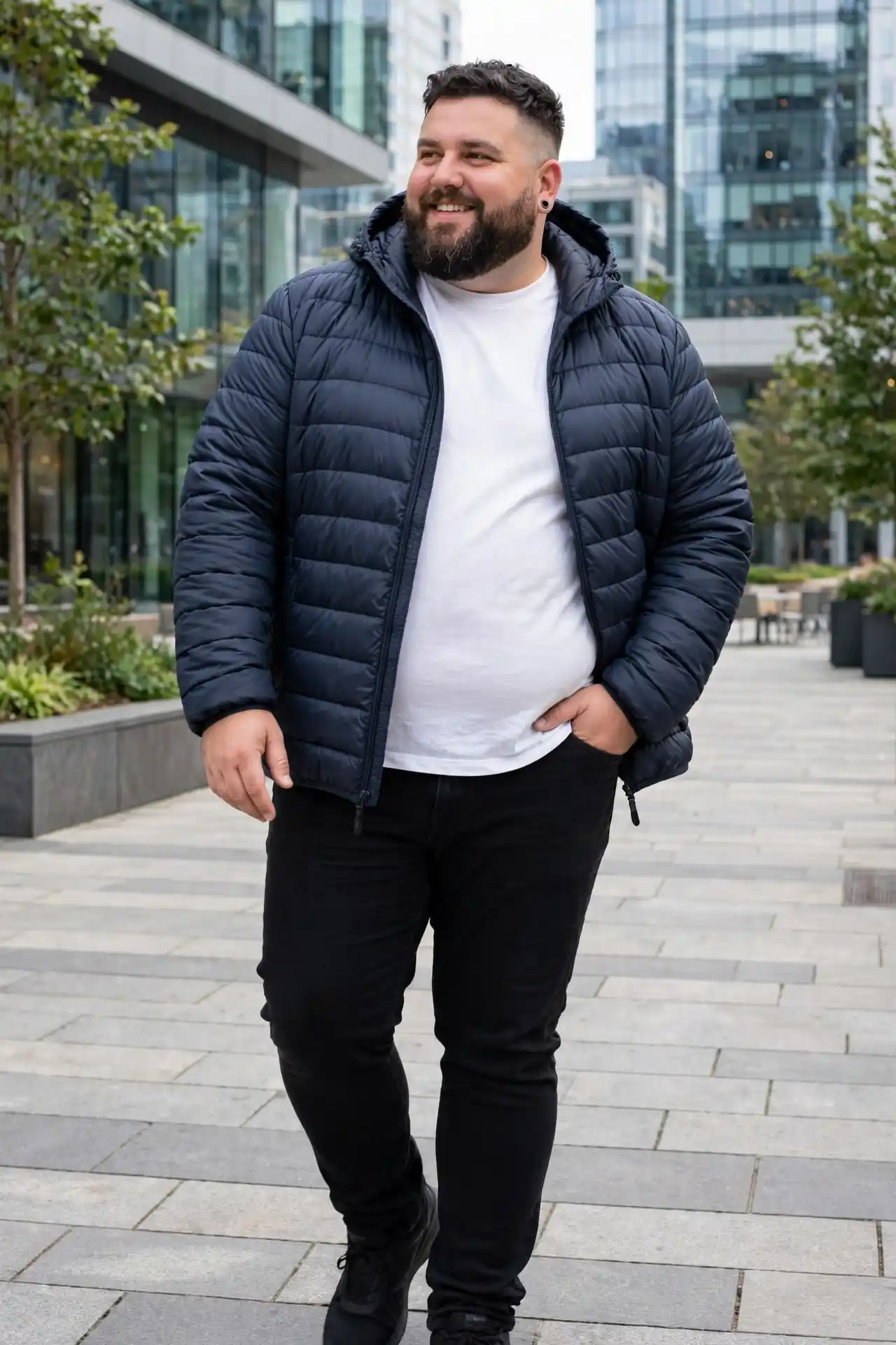 13 Best Colors for Plus Size Men to Wear That Photograph Well 10 8. Navy Puffer Jacket