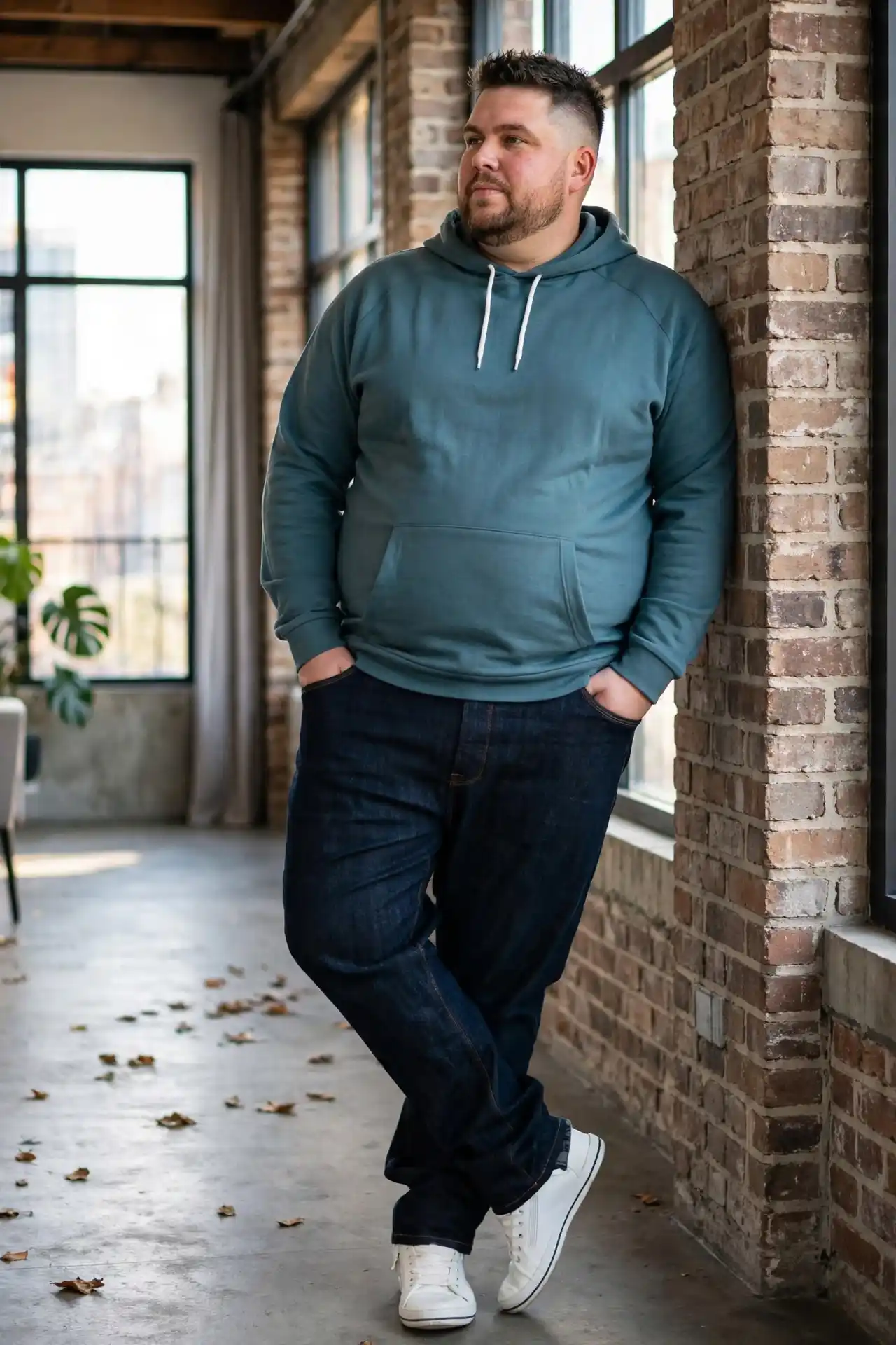 13 Best Colors for Plus Size Men to Wear That Photograph Well 9 7. Slate Blue Hoodie