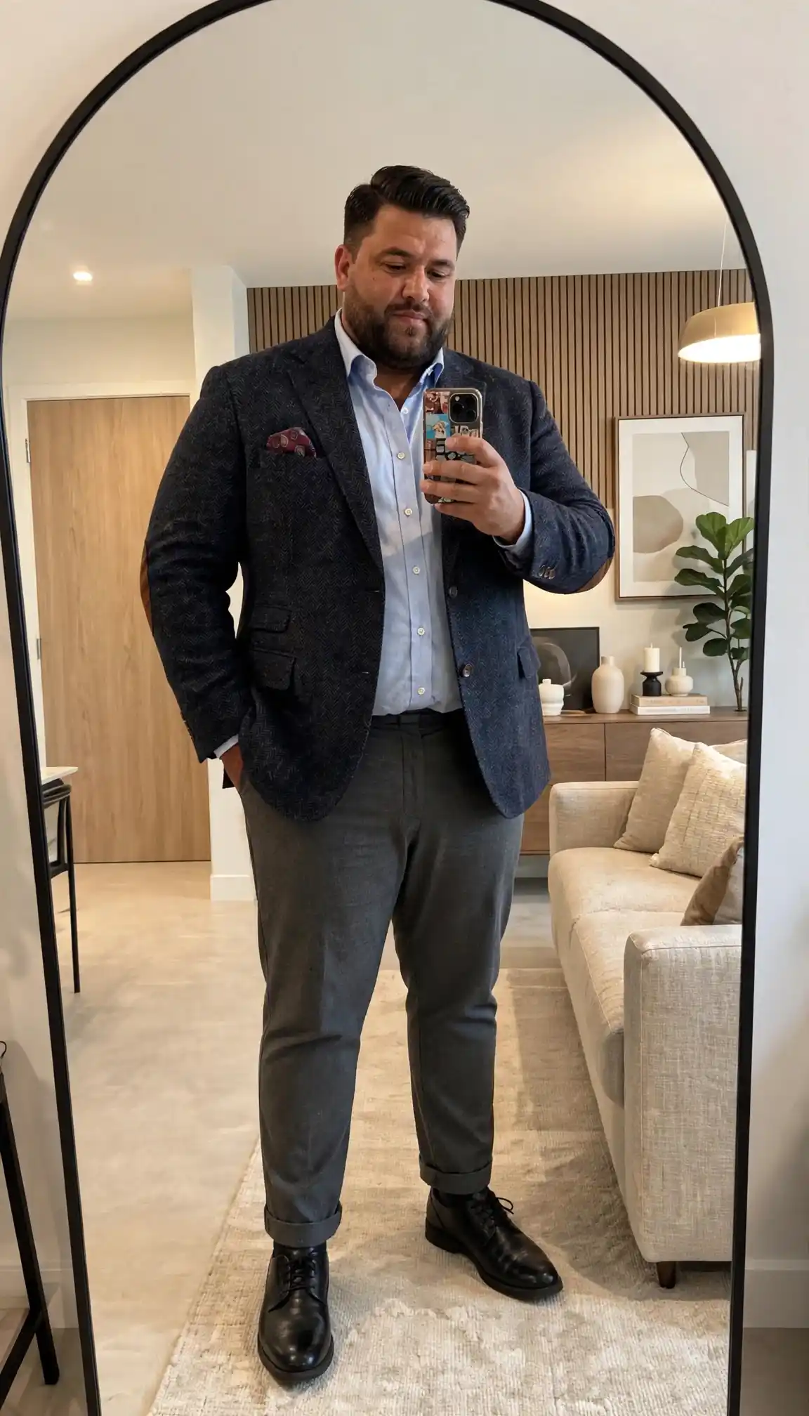 8. Wearing a Blazer That Pulls at the Buttons