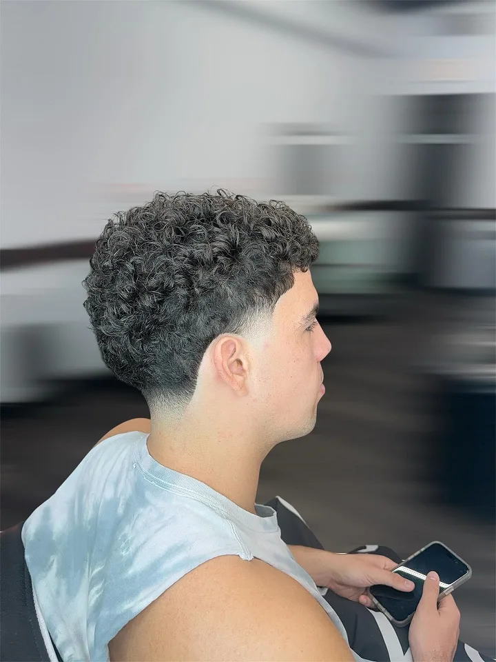 Short Curly Hair for Men: 23 Low-Effort Styles 18 A Faded, Frosted Look for Curl Texture With Some Grey