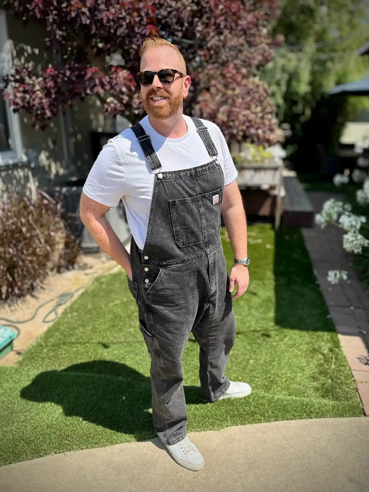 14 Streetwear Outfits for Plus Size Men Real Men Swear By 7 5. Denim Overalls With White Tee