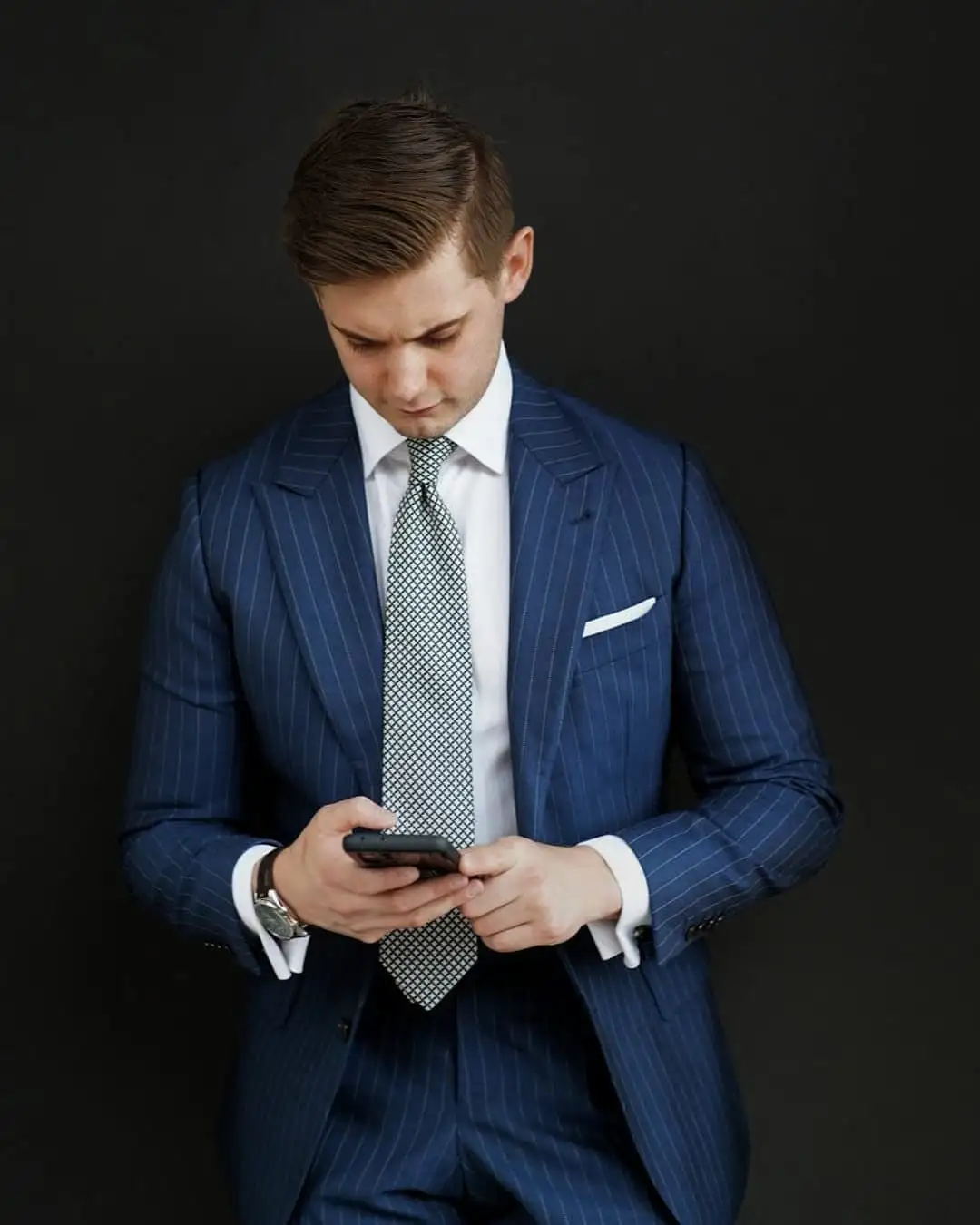 20 Suit Style Ideas for Tall Men That Look Proportional 12 A Double-Breasted Waistcoat Under a Single-Breasted Jacket