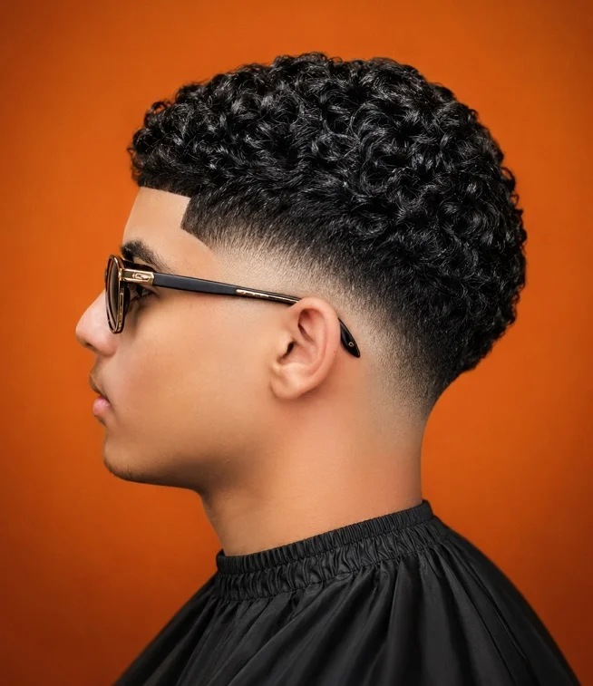 Short Curly Hair for Men: 23 Low-Effort Styles 4 The High-Volume Curl Top With a Skin Fade Burst
